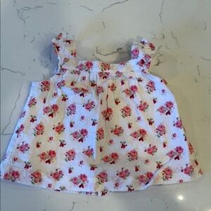 Janie & Jack . Floral Sleeveless Baby Top